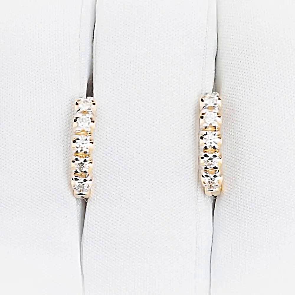 Серьги с бриллиантами из красного золота 585 пробы