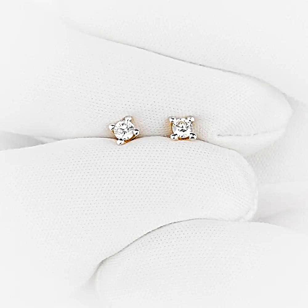 Серьги с бриллиантами из красного золота 585 пробы 1