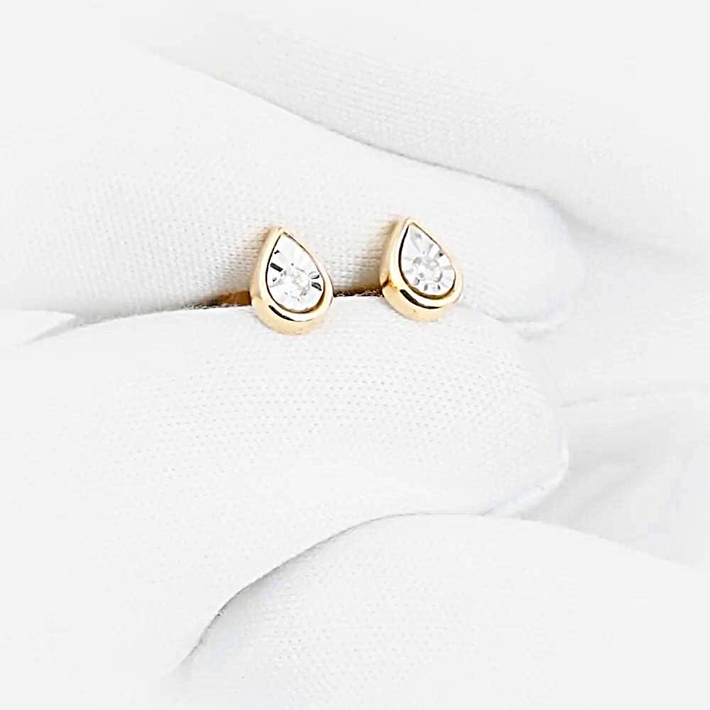 Серьги с бриллиантами из красного золота 585 пробы 1