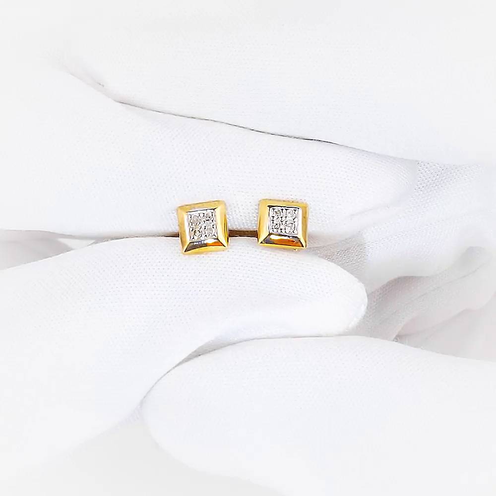 Серьги с бриллиантами из красного золота 375 пробы 1