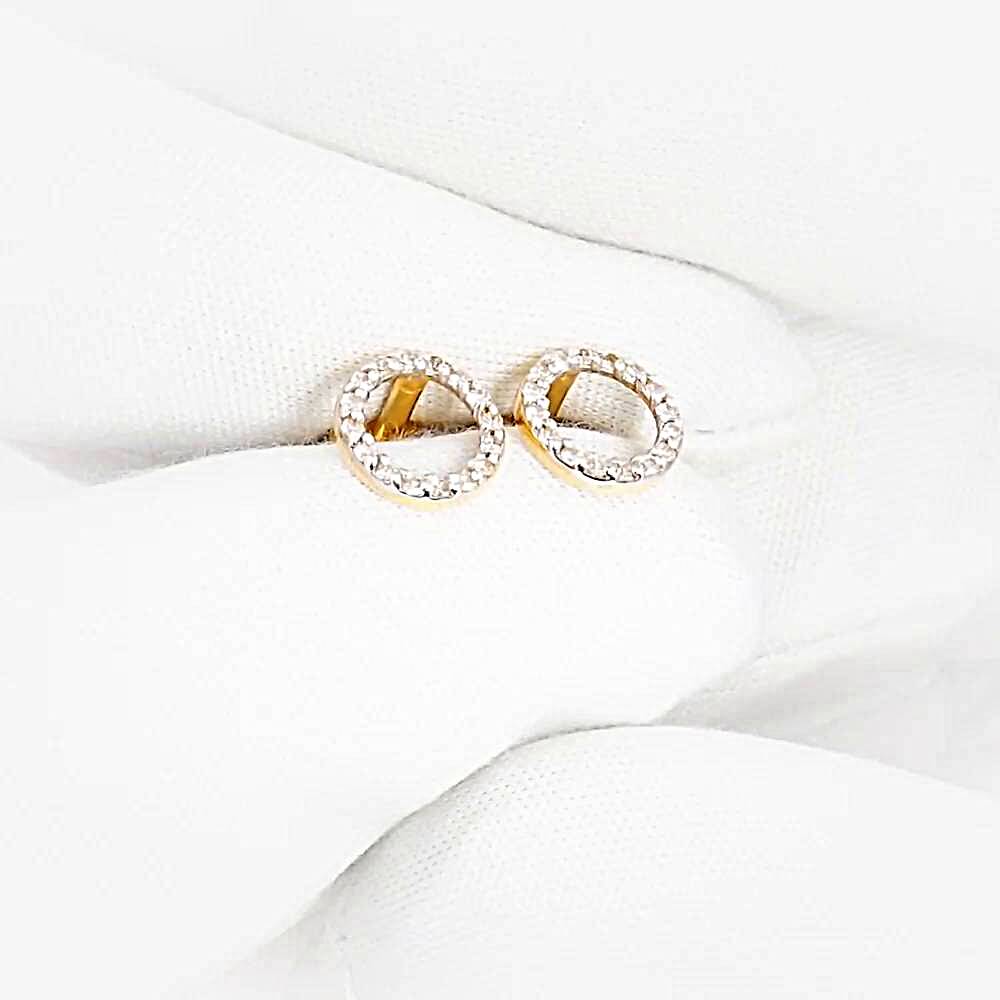 Серьги с бриллиантами из красного золота 585 пробы 1