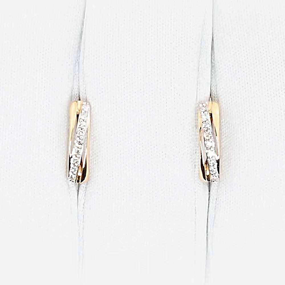 Серьги с бриллиантами из красного золота 375 пробы 1