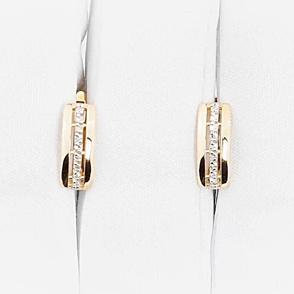 Серьги с бриллиантами из красного золота 375 пробы 1