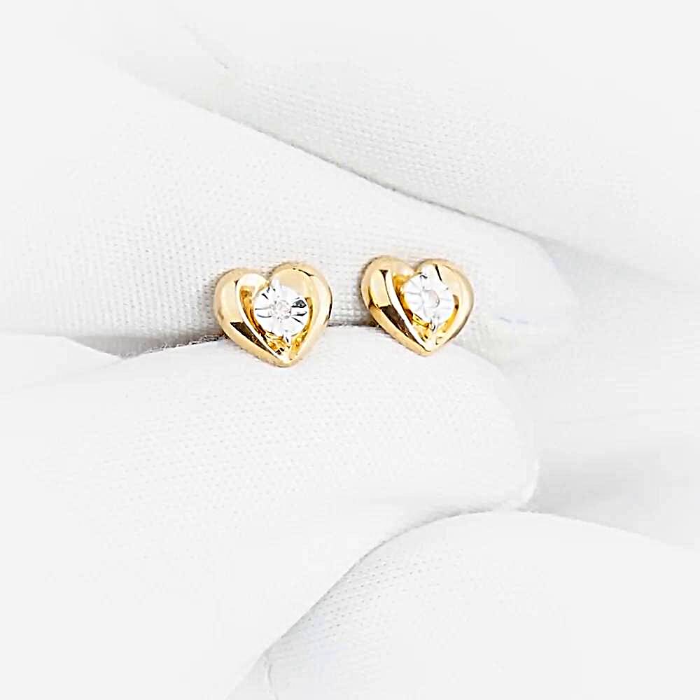 Серьги с бриллиантами из красного золота 375 пробы 1