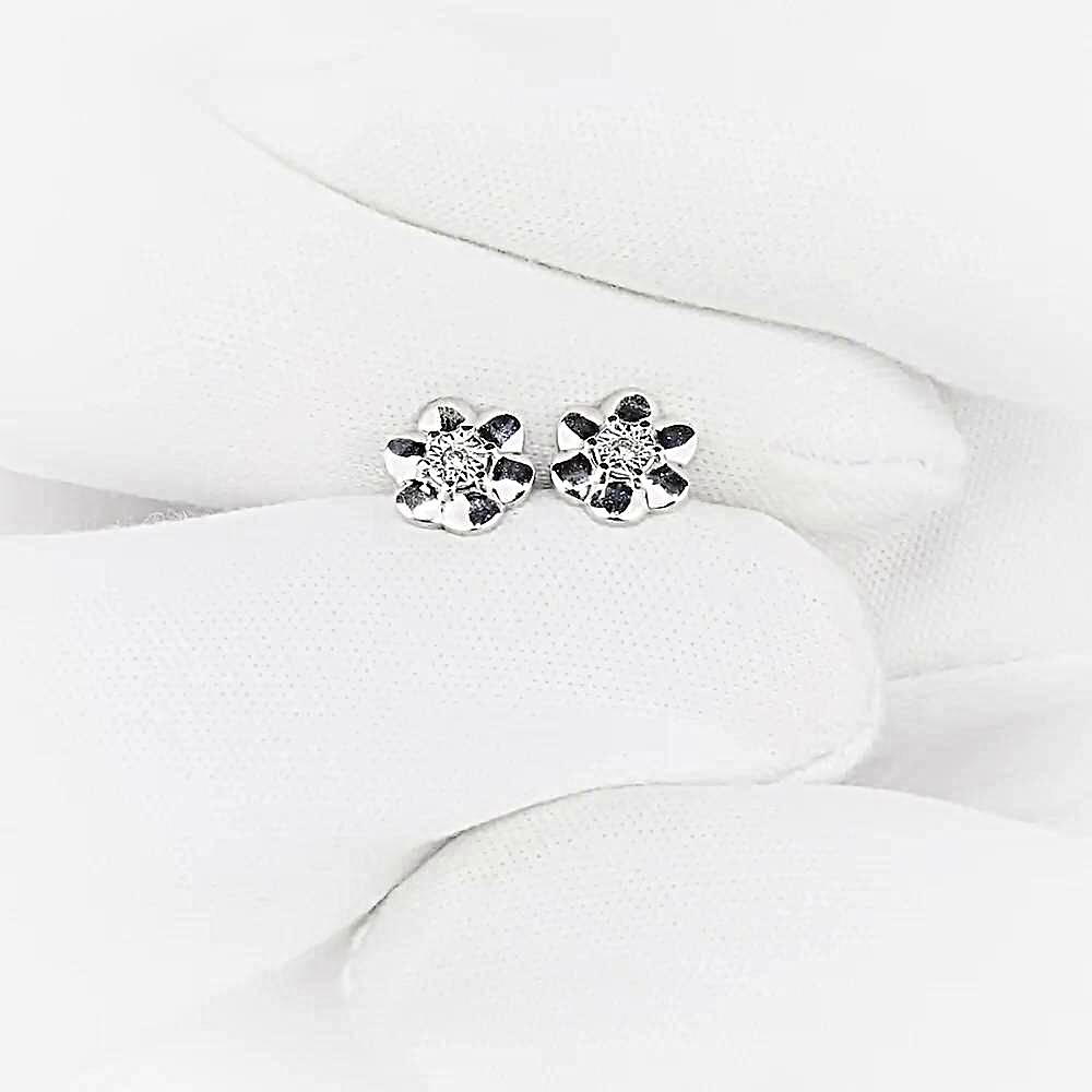 Серьги с бриллиантами из белого золота 585 пробы 1
