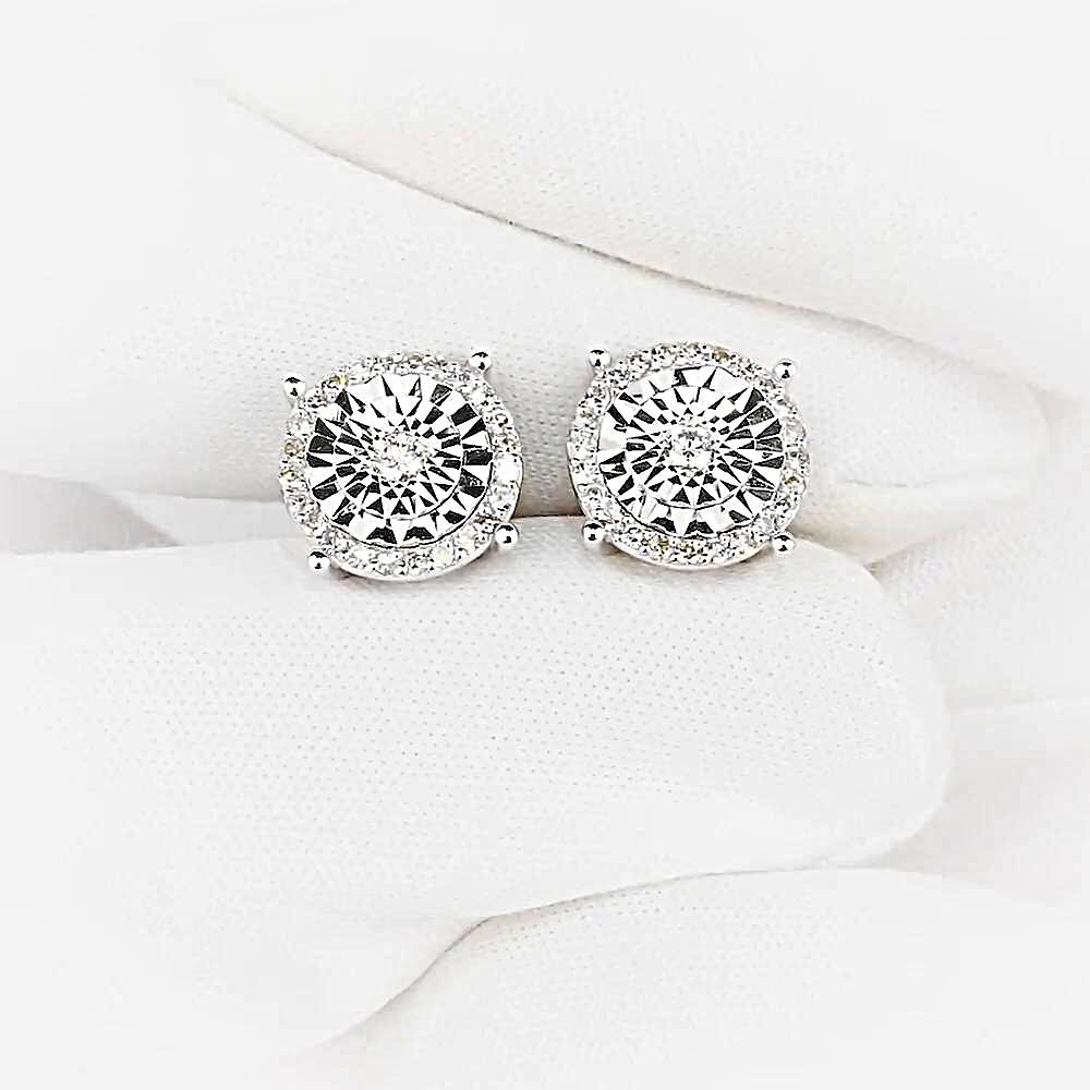 Серьги с бриллиантами из белого золота 585 пробы 1
