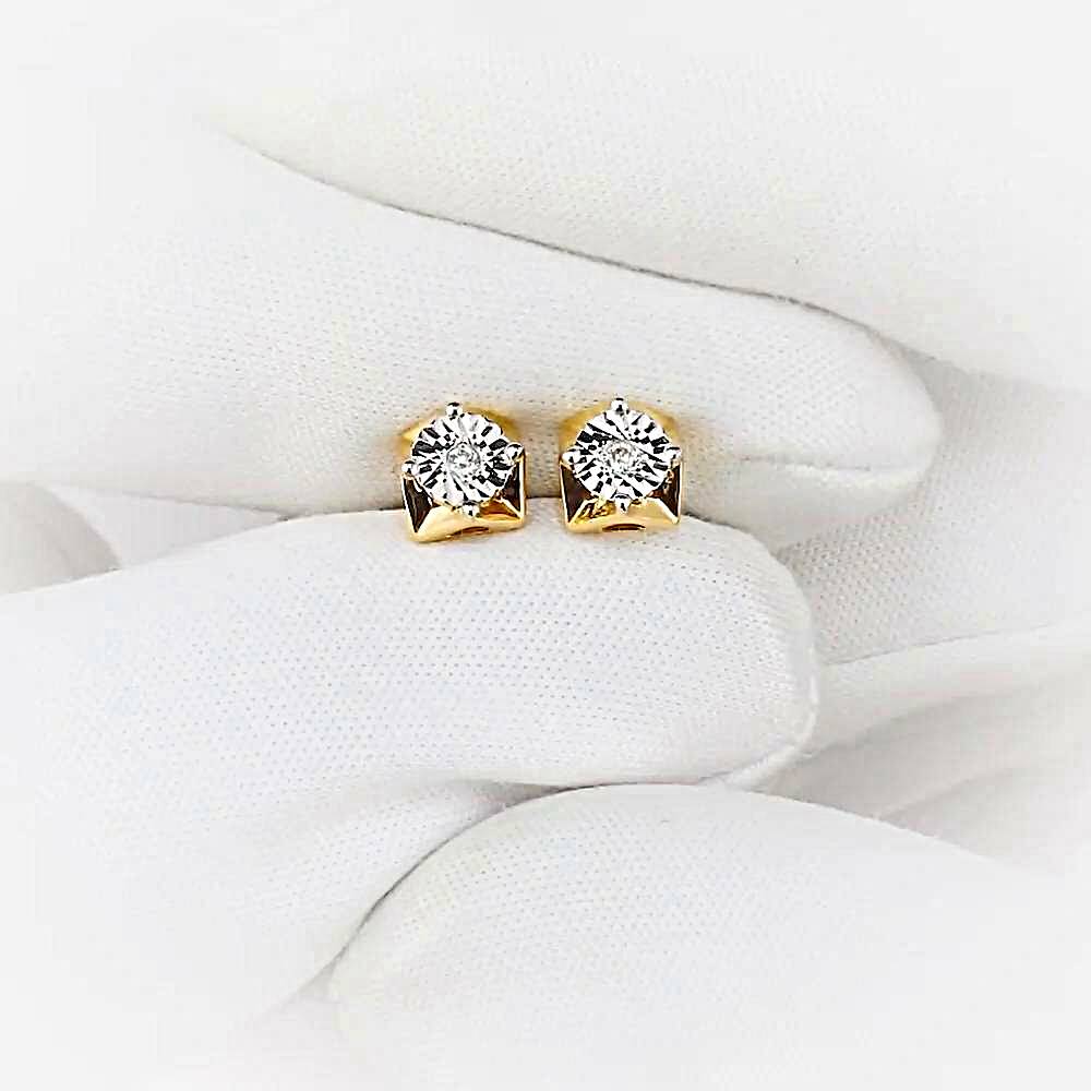 Серьги с бриллиантами из красного золота 585 пробы 1