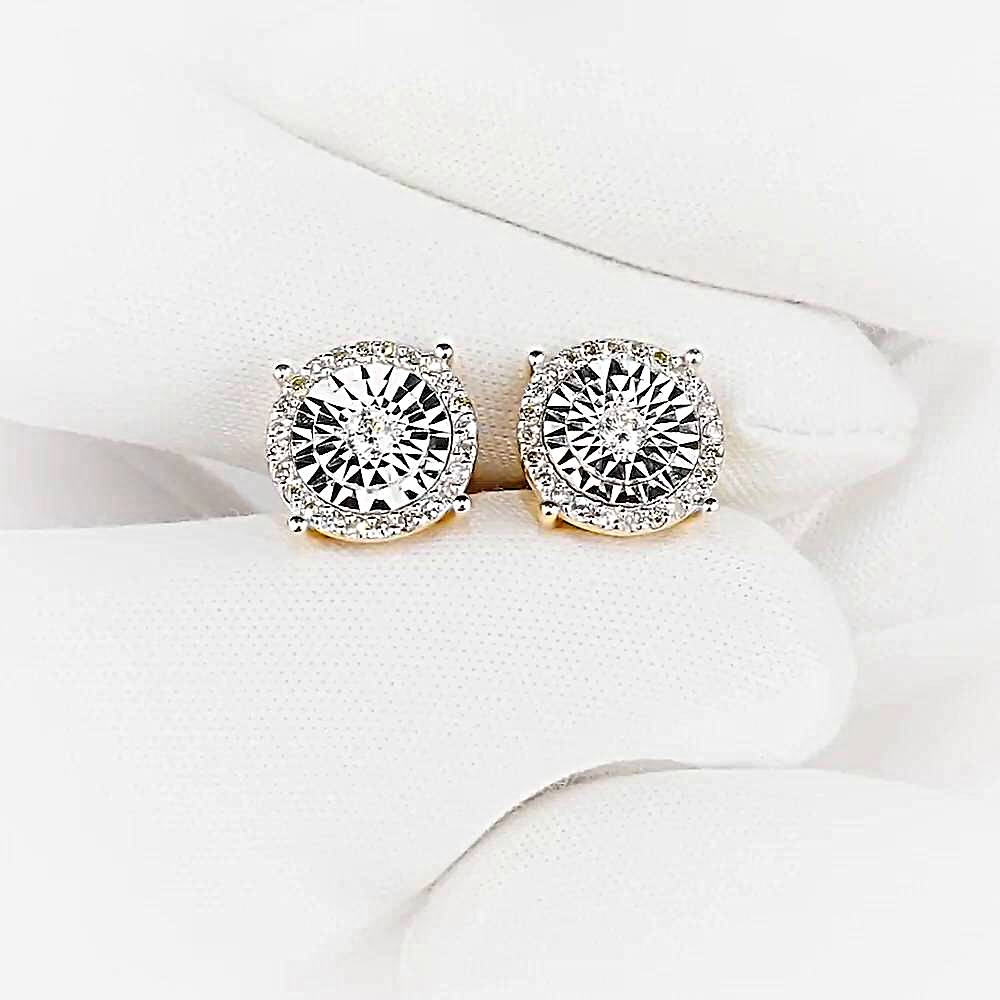 Серьги с бриллиантами из красного золота 585 пробы 1