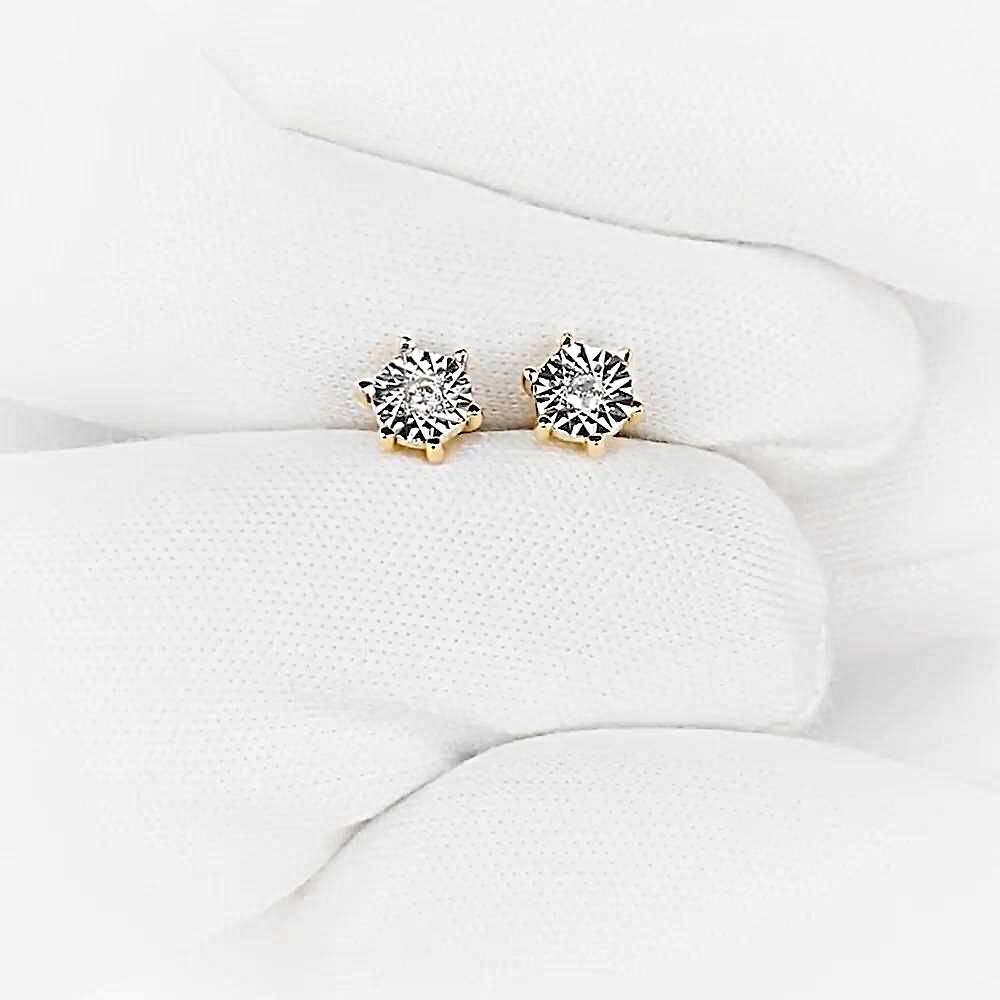 Серьги с бриллиантами из красного золота 585 пробы 1