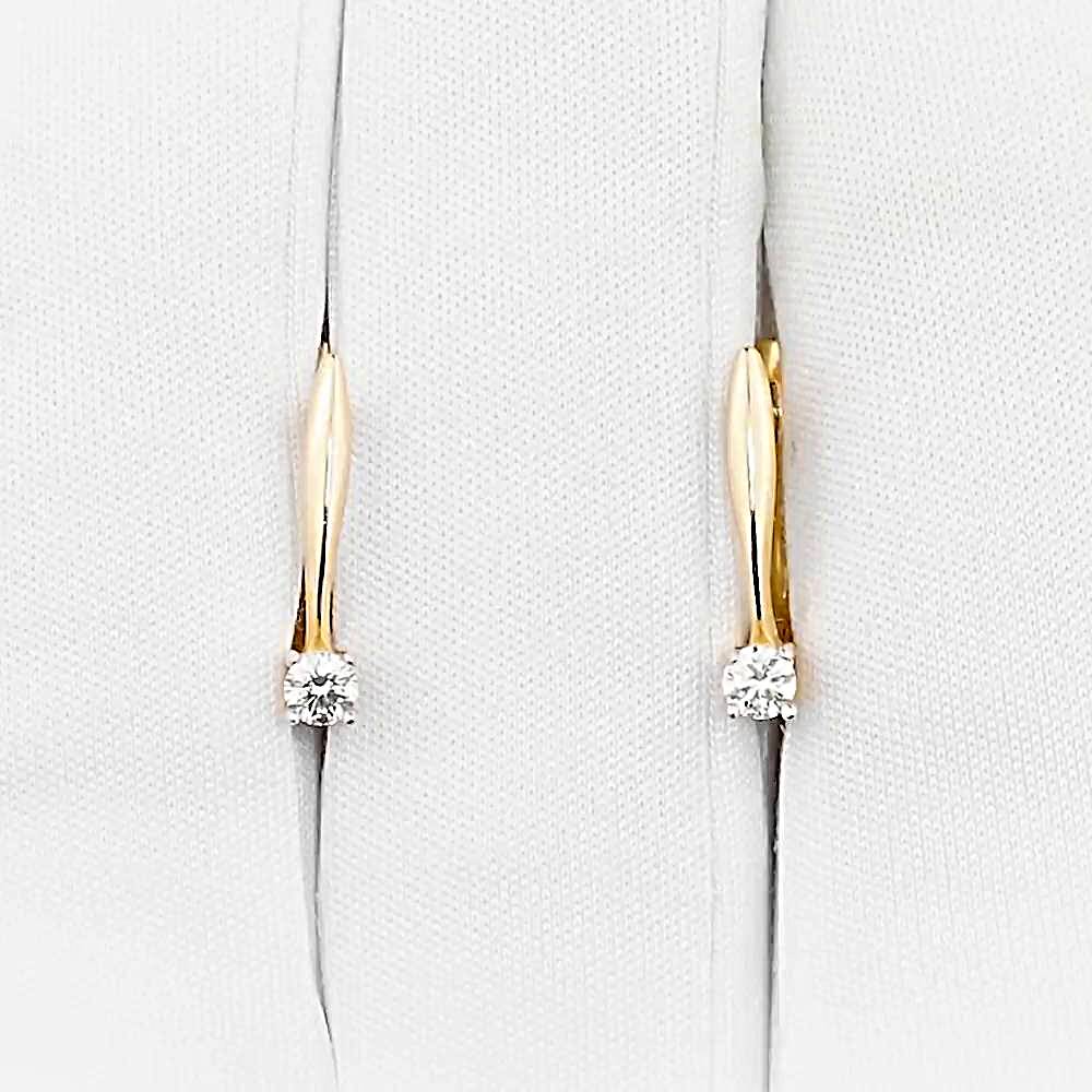 Серьги с бриллиантами из красного золота 585 пробы 1