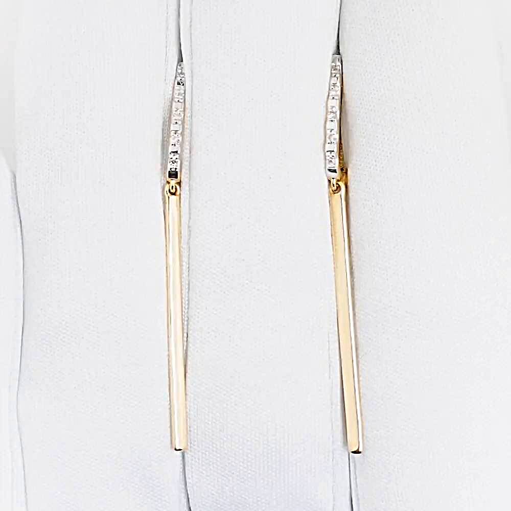 Серьги с бриллиантами из красного золота 585 пробы