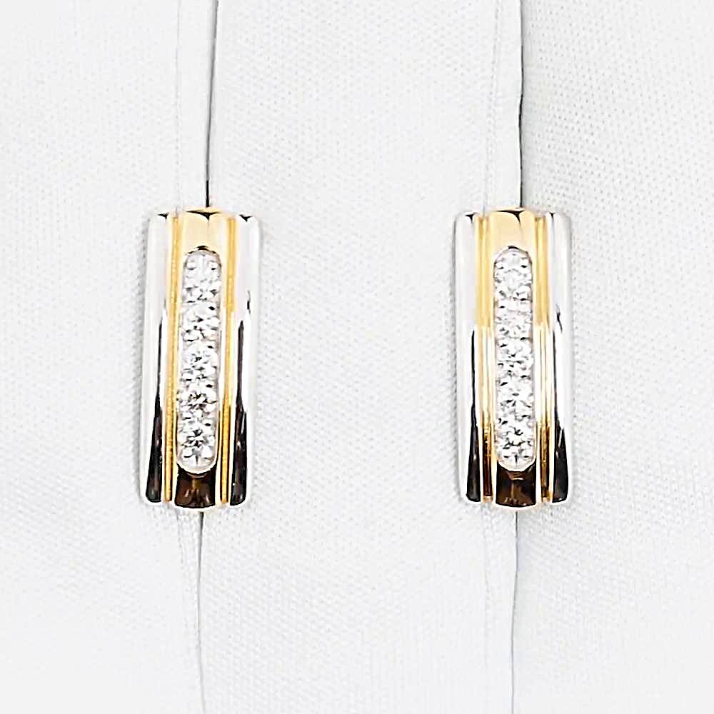 Серьги с бриллиантами из красного золота 585 пробы 1