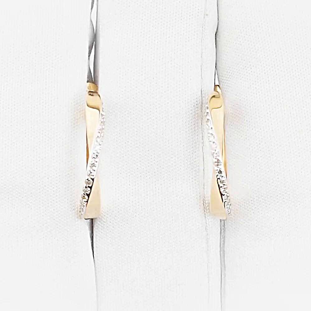 Серьги с бриллиантами из красного золота 585 пробы