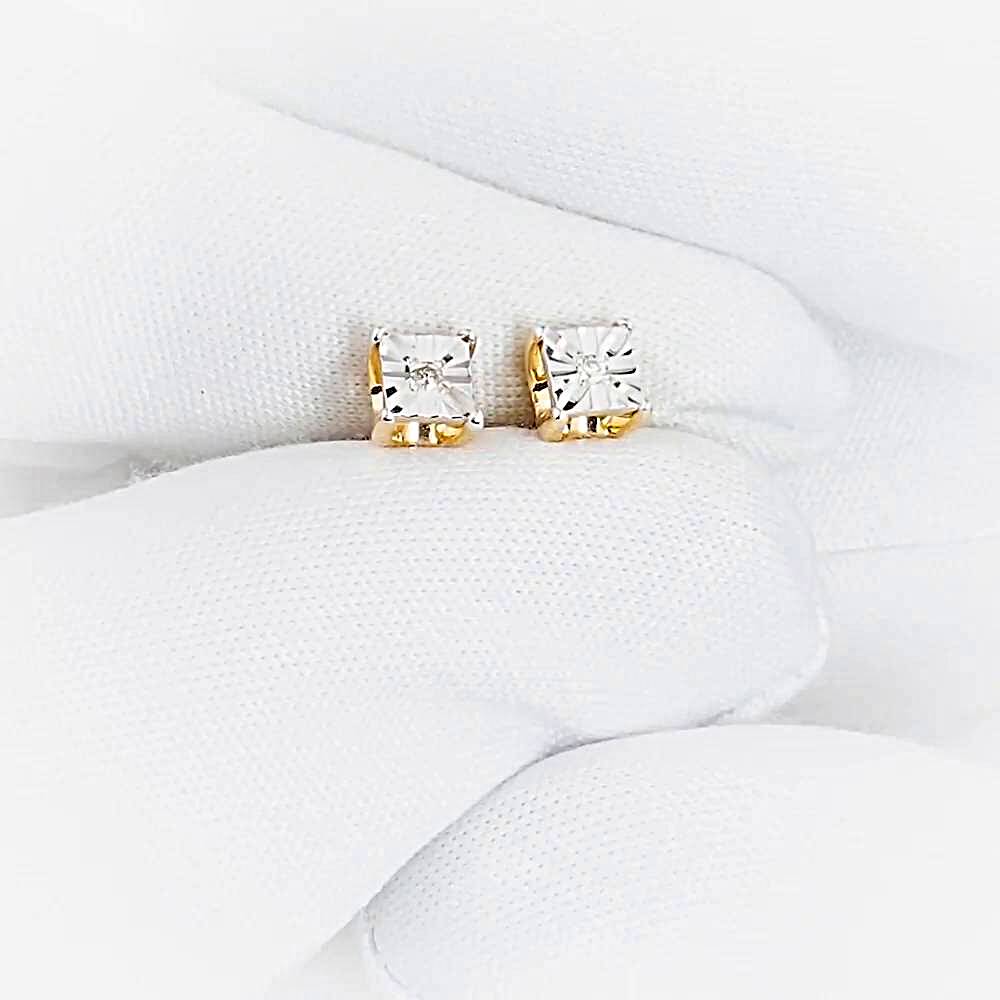 Серьги с бриллиантами из красного золота 585 пробы