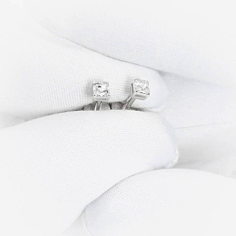 Серьги с бриллиантами из белого золота 585 пробы 1