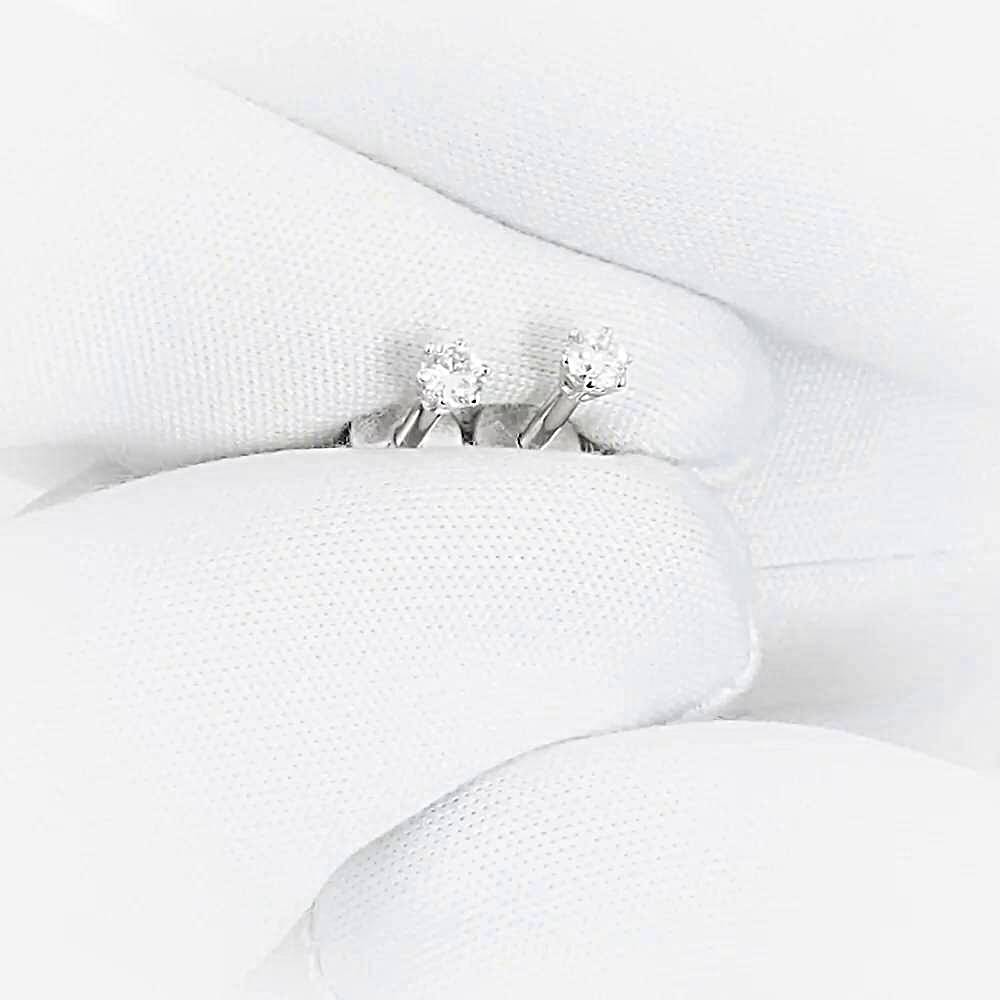 Серьги с бриллиантами из белого золота 585 пробы