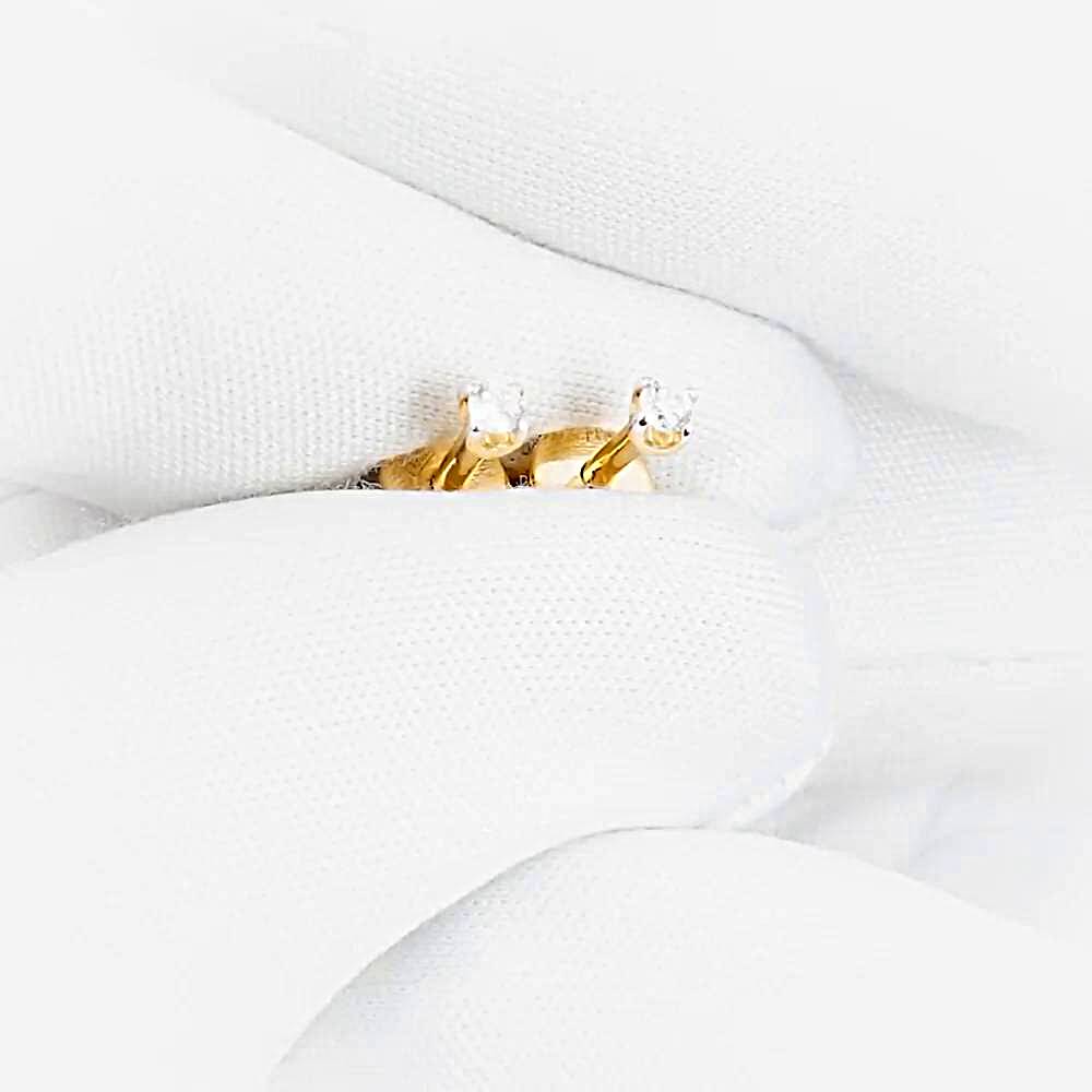 Серьги с бриллиантами из красного золота 585 пробы