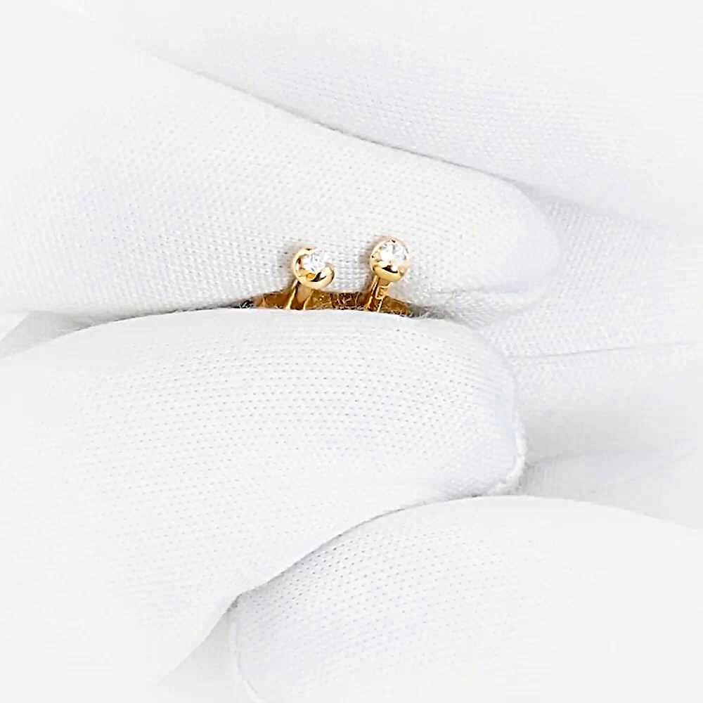 Серьги с бриллиантами из красного золота 585 пробы