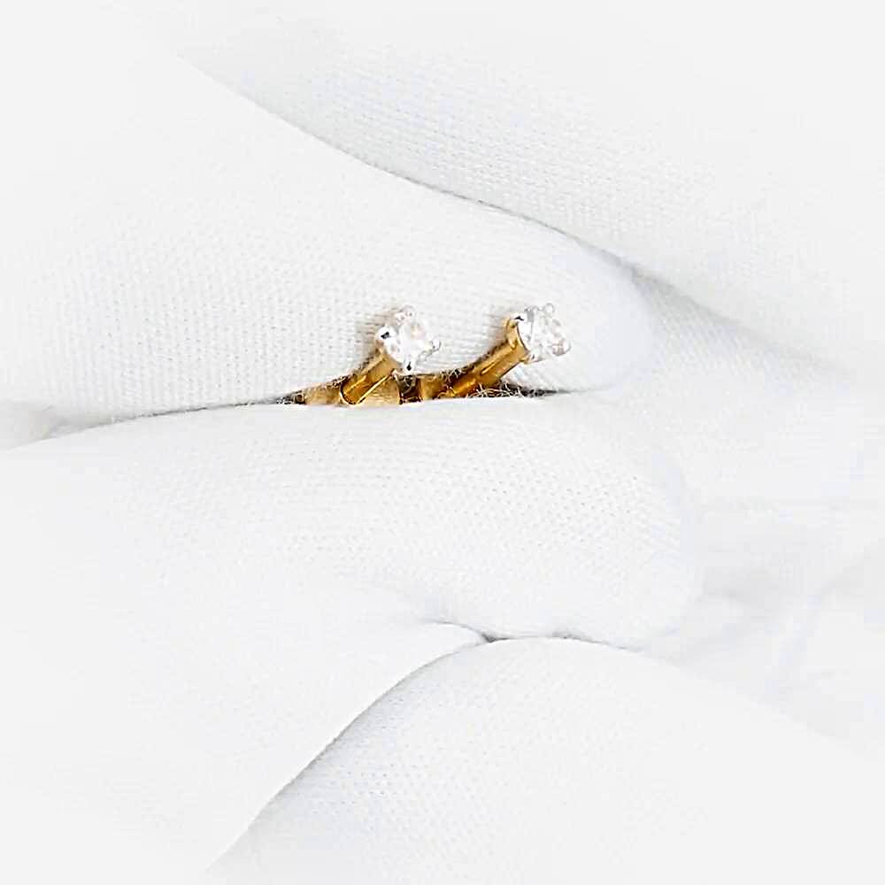 Серьги с бриллиантами из красного золота 585 пробы