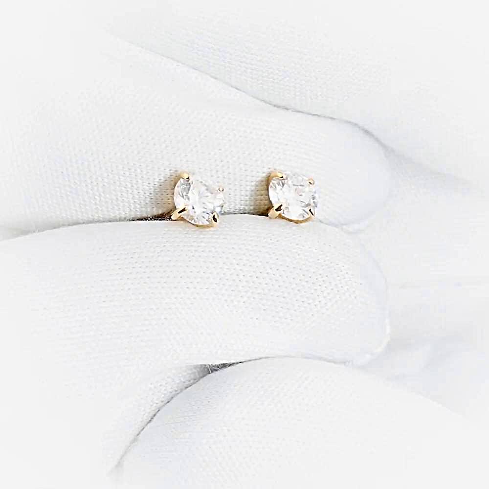 Серьги с бриллиантами из красного золота 585 пробы