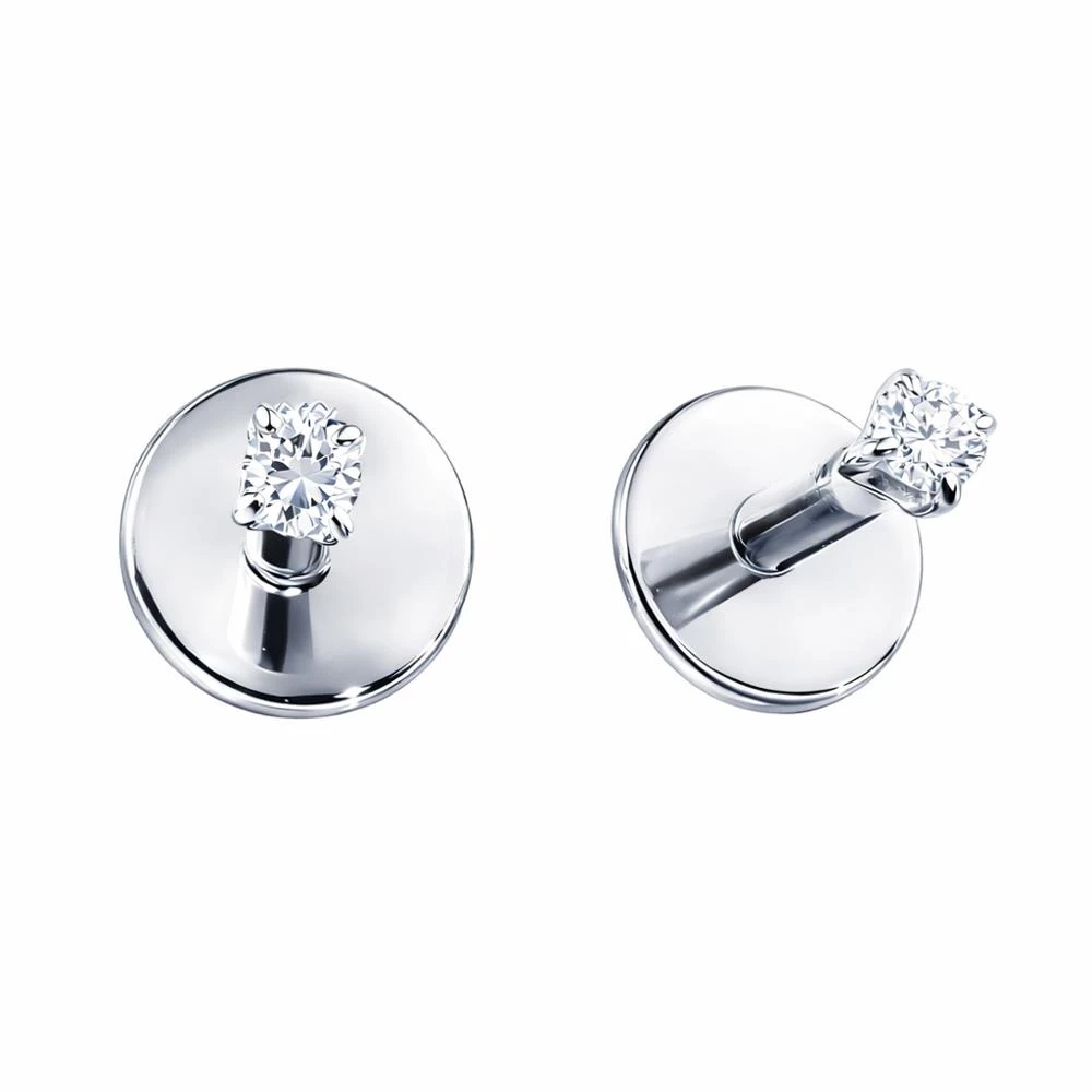 Серьги с бриллиантами из белого золота 585 пробы