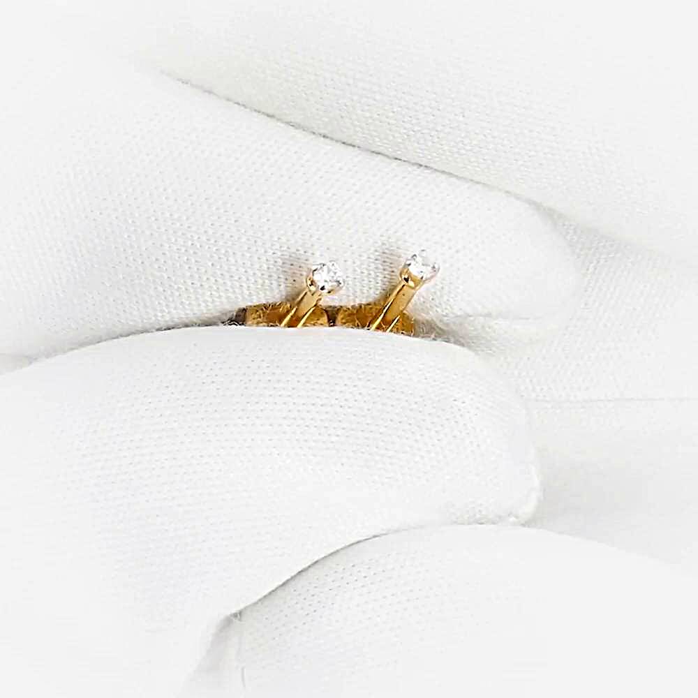 Серьги с бриллиантами из красного золота 585 пробы