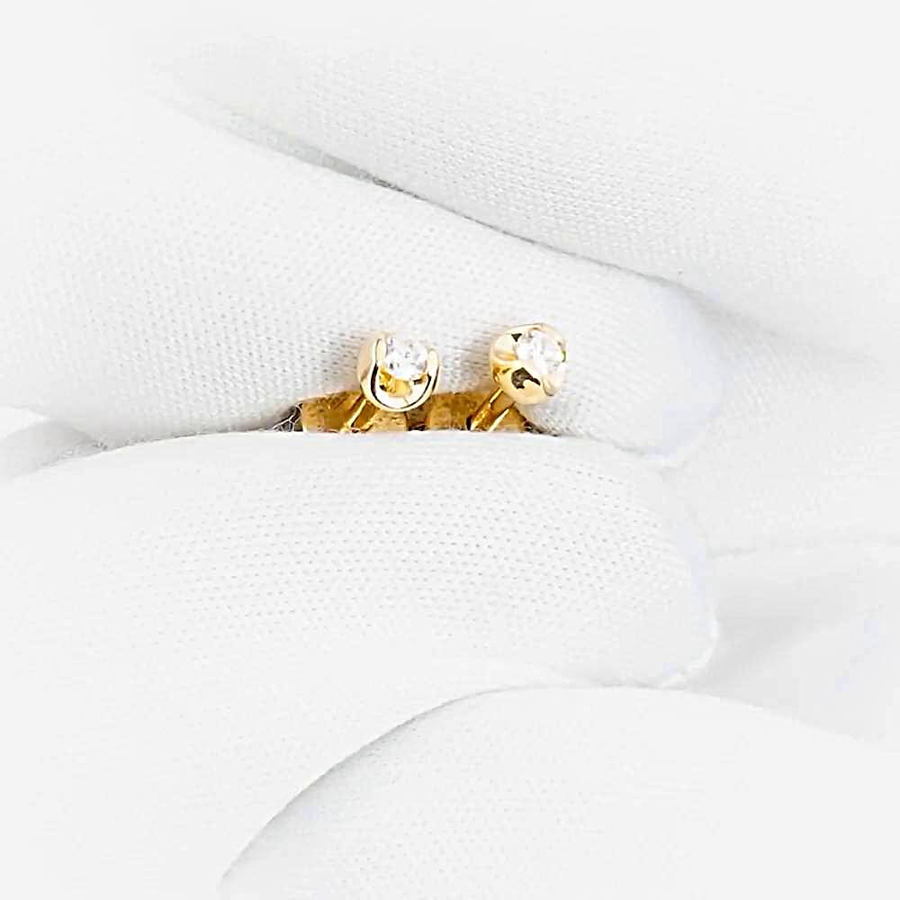 Серьги с бриллиантами из красного золота 585 пробы