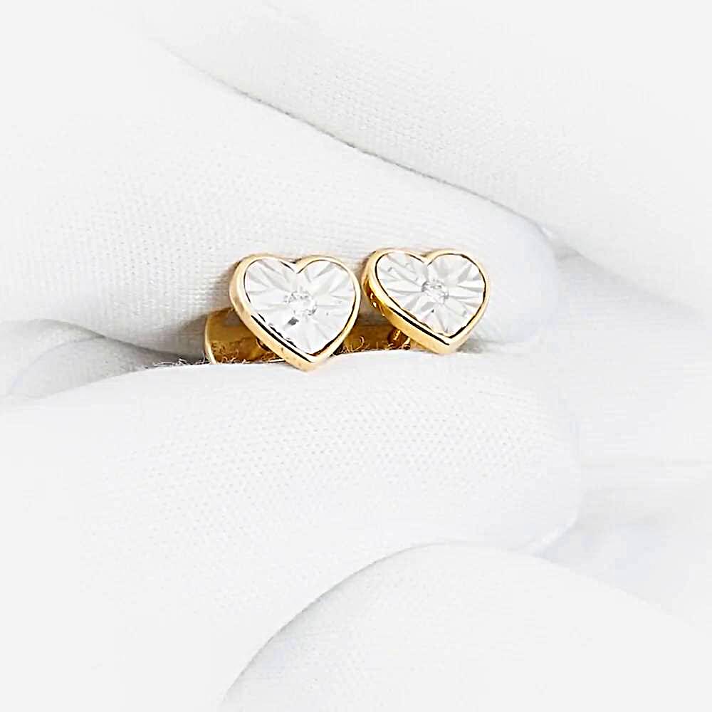 Серьги с бриллиантами из красного золота 585 пробы