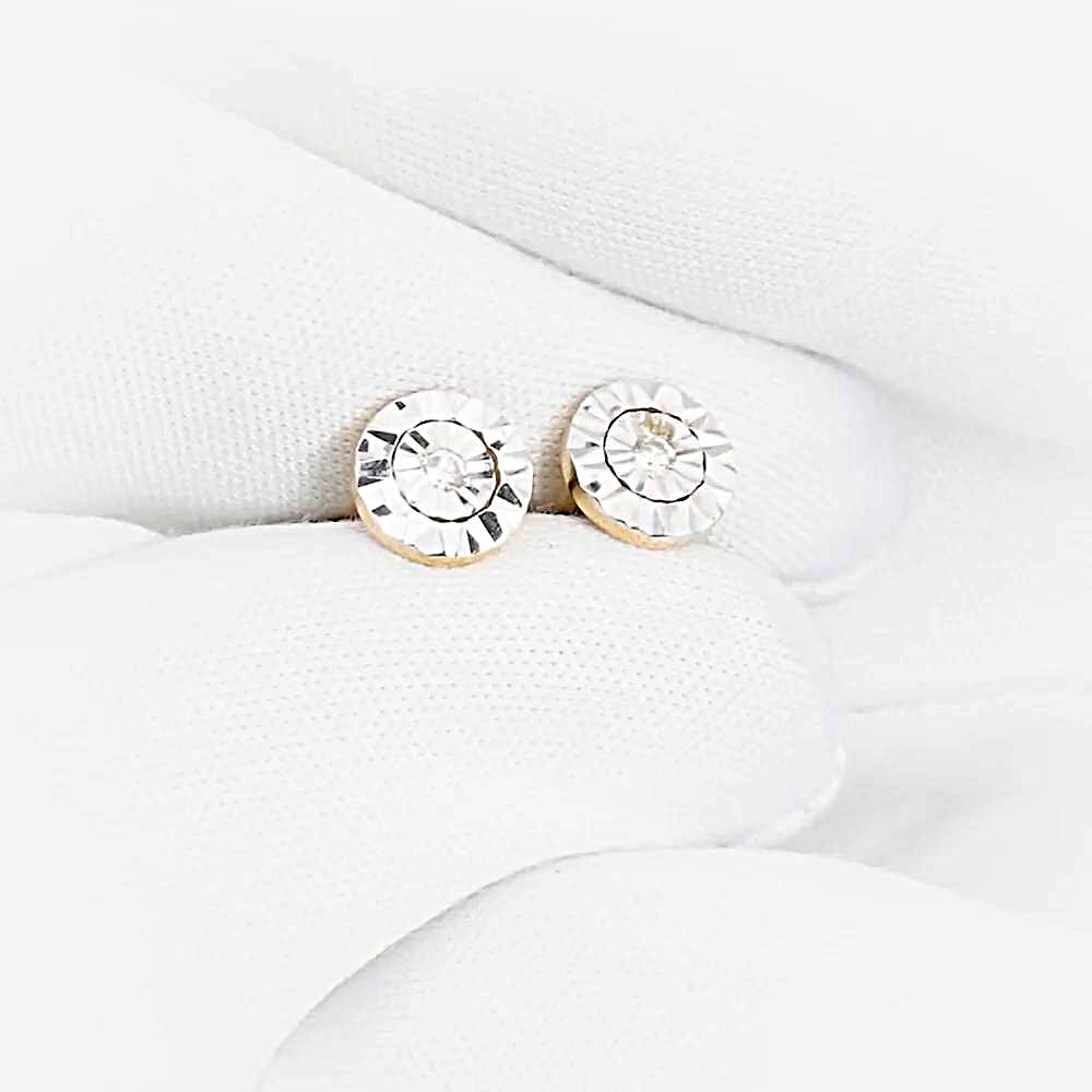 Серьги с бриллиантами из красного золота 585 пробы