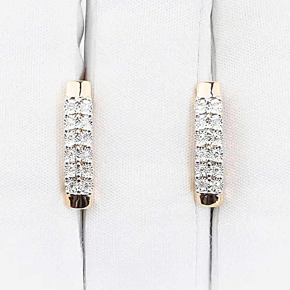 Серьги с бриллиантами из красного золота 585 пробы