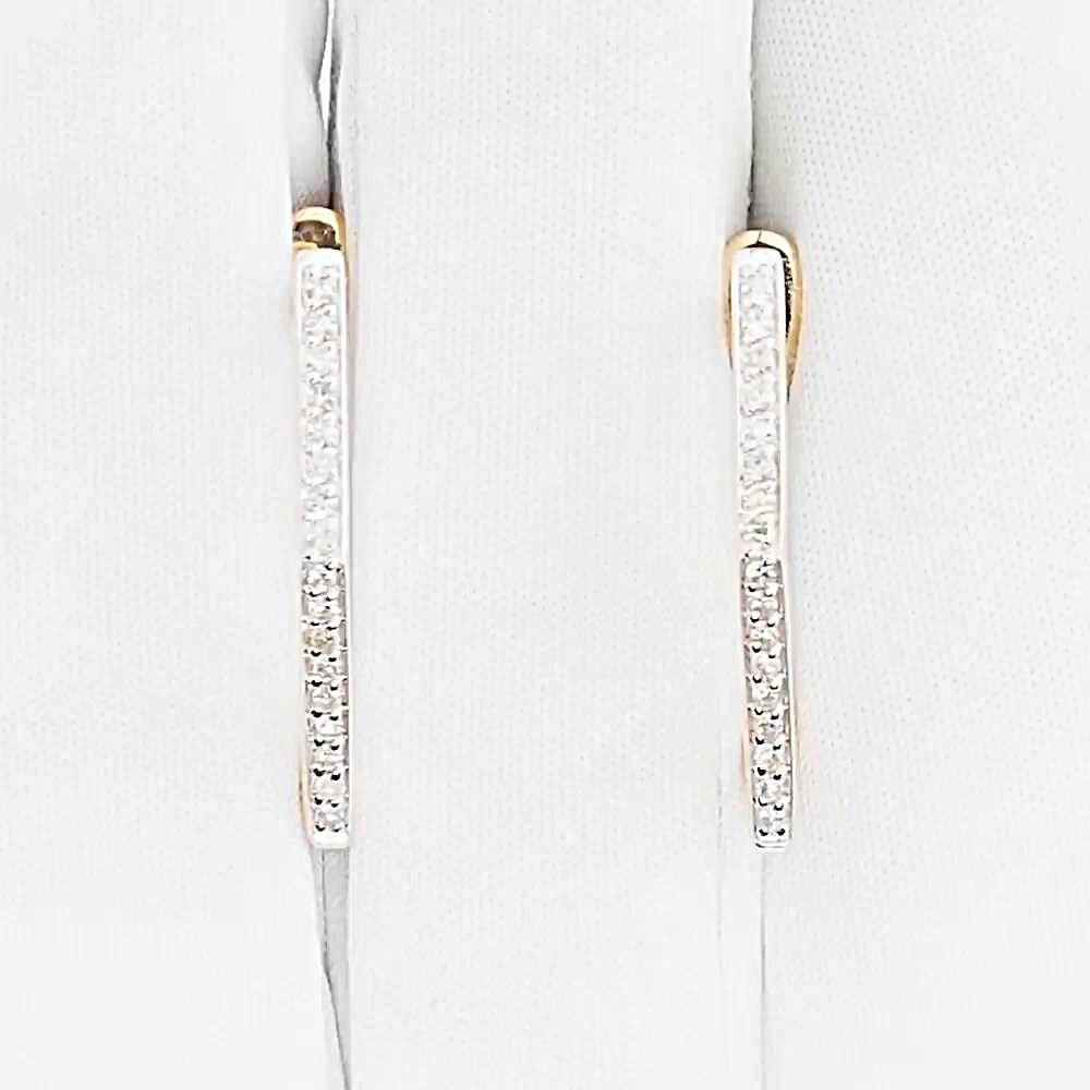 Серьги с бриллиантами из красного золота 585 пробы