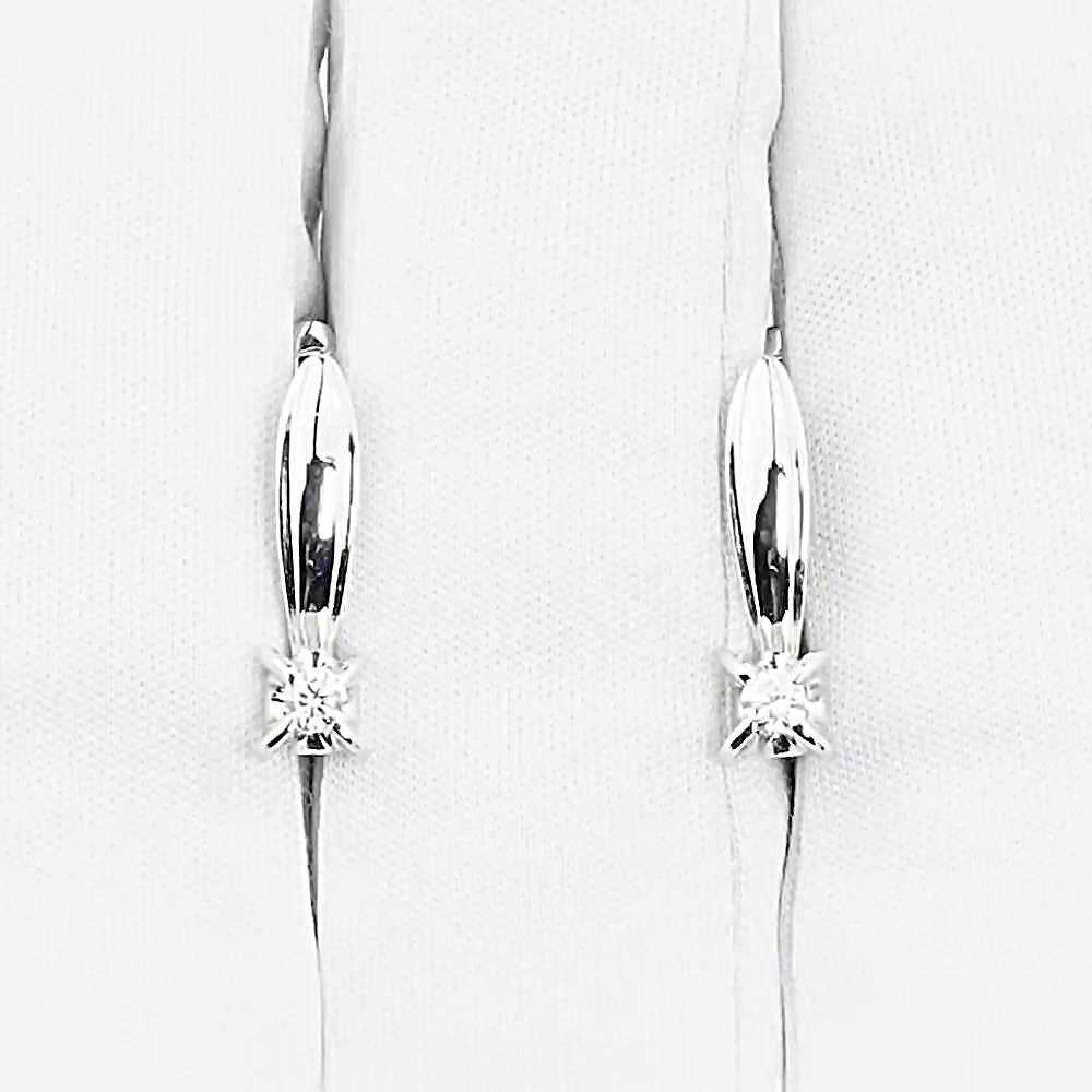 Серьги с бриллиантами из белого золота 585 пробы 1