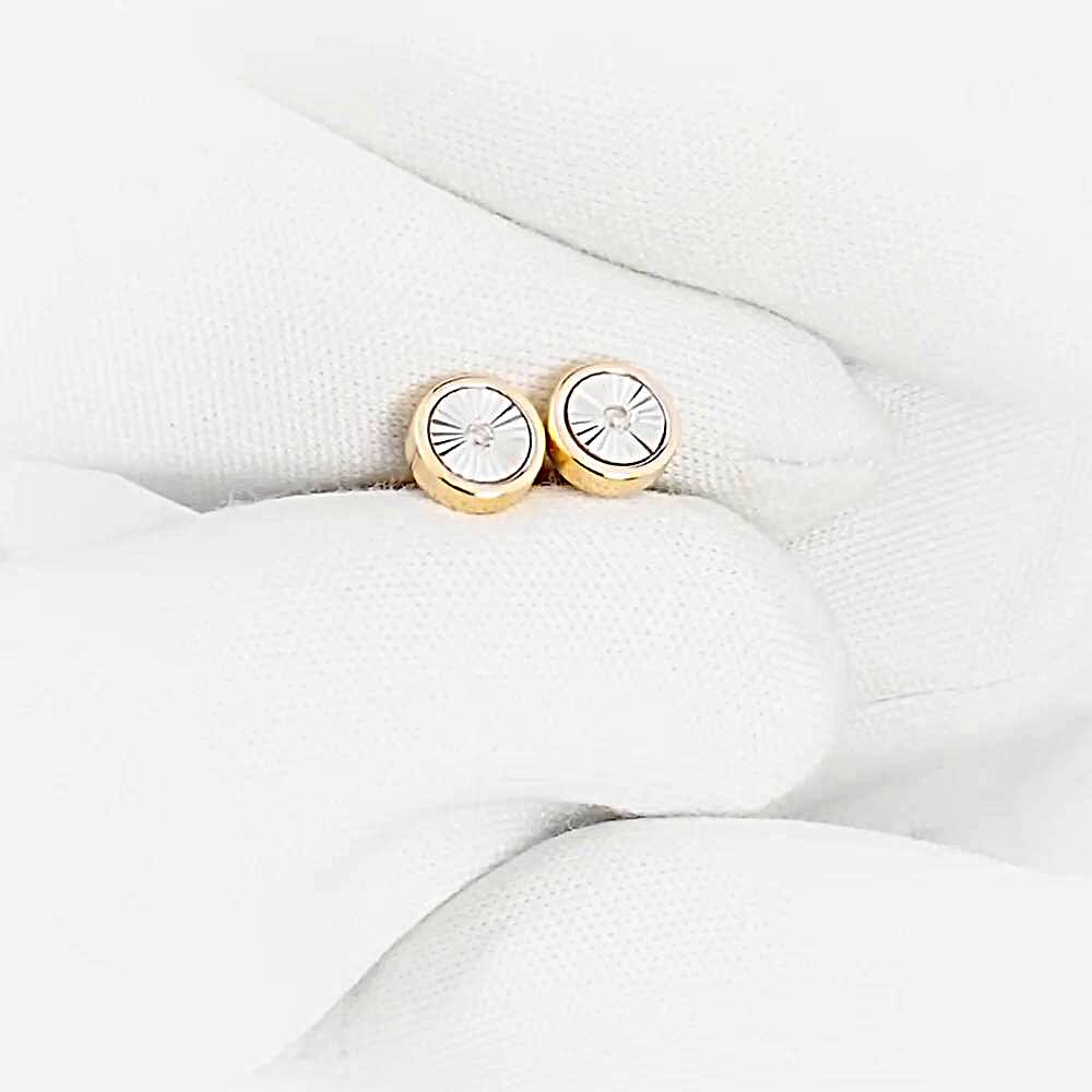 Серьги с бриллиантами из красного золота 585 пробы