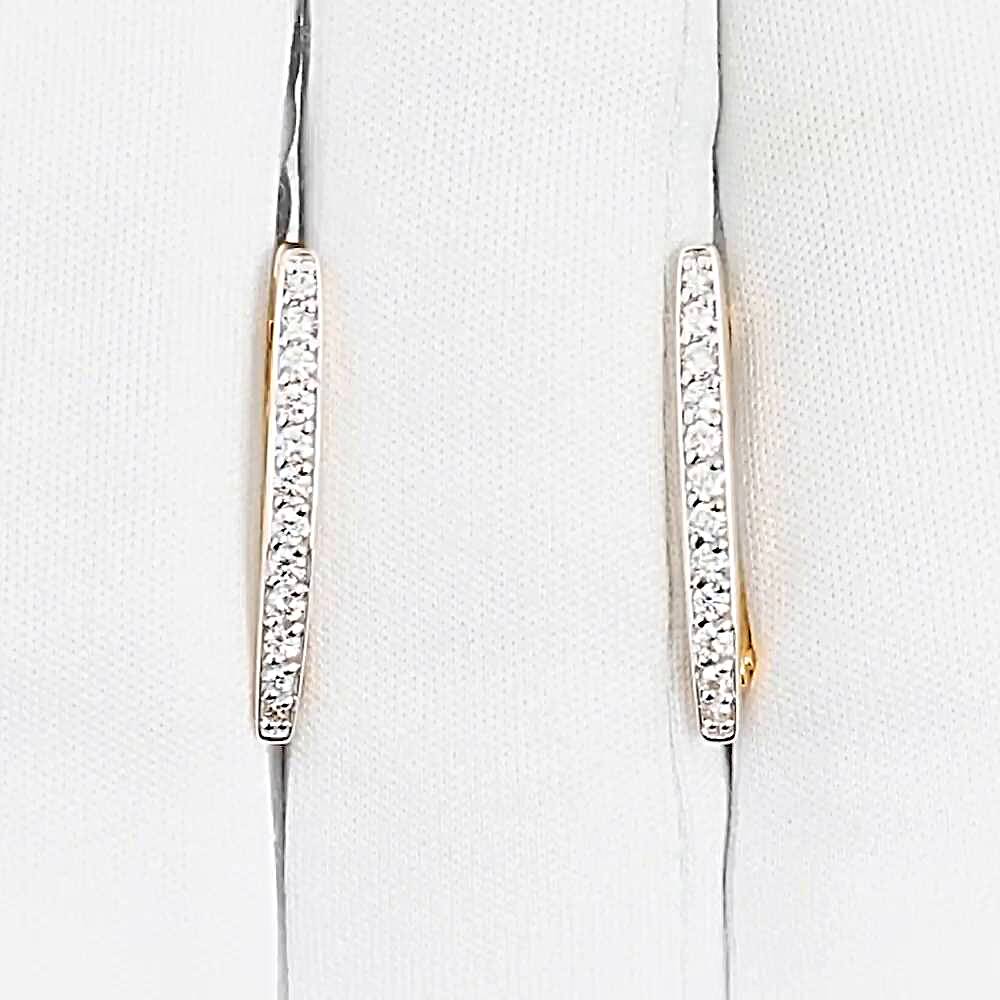 Серьги с бриллиантами из красного золота 585 пробы