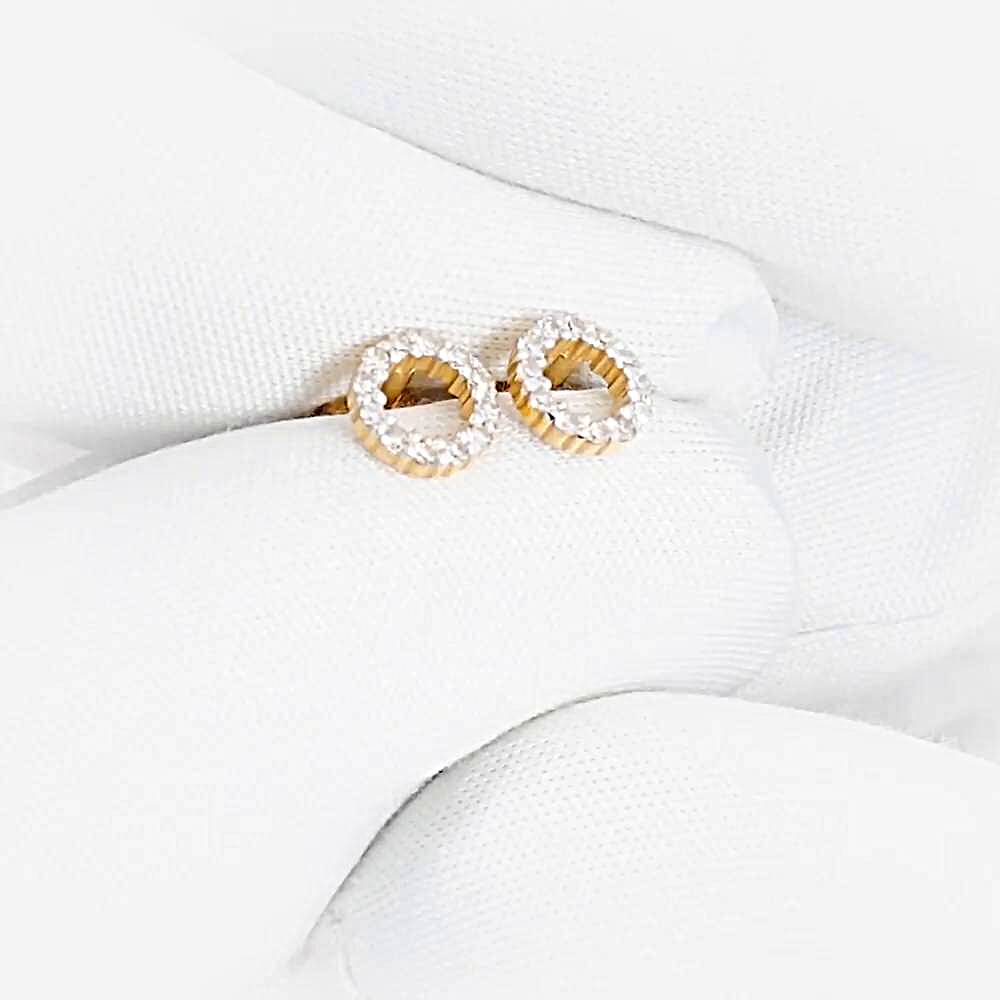 Серьги с бриллиантами из красного золота 585 пробы