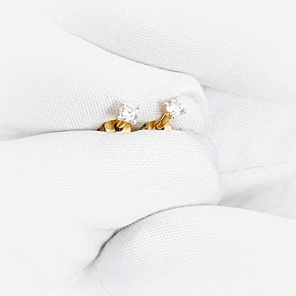 Серьги с бриллиантами из красного золота 585 пробы