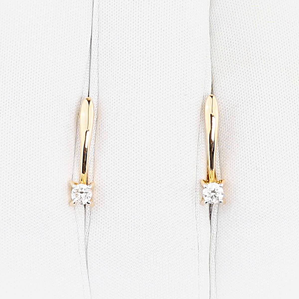 Серьги с бриллиантами из красного золота 585 пробы 1