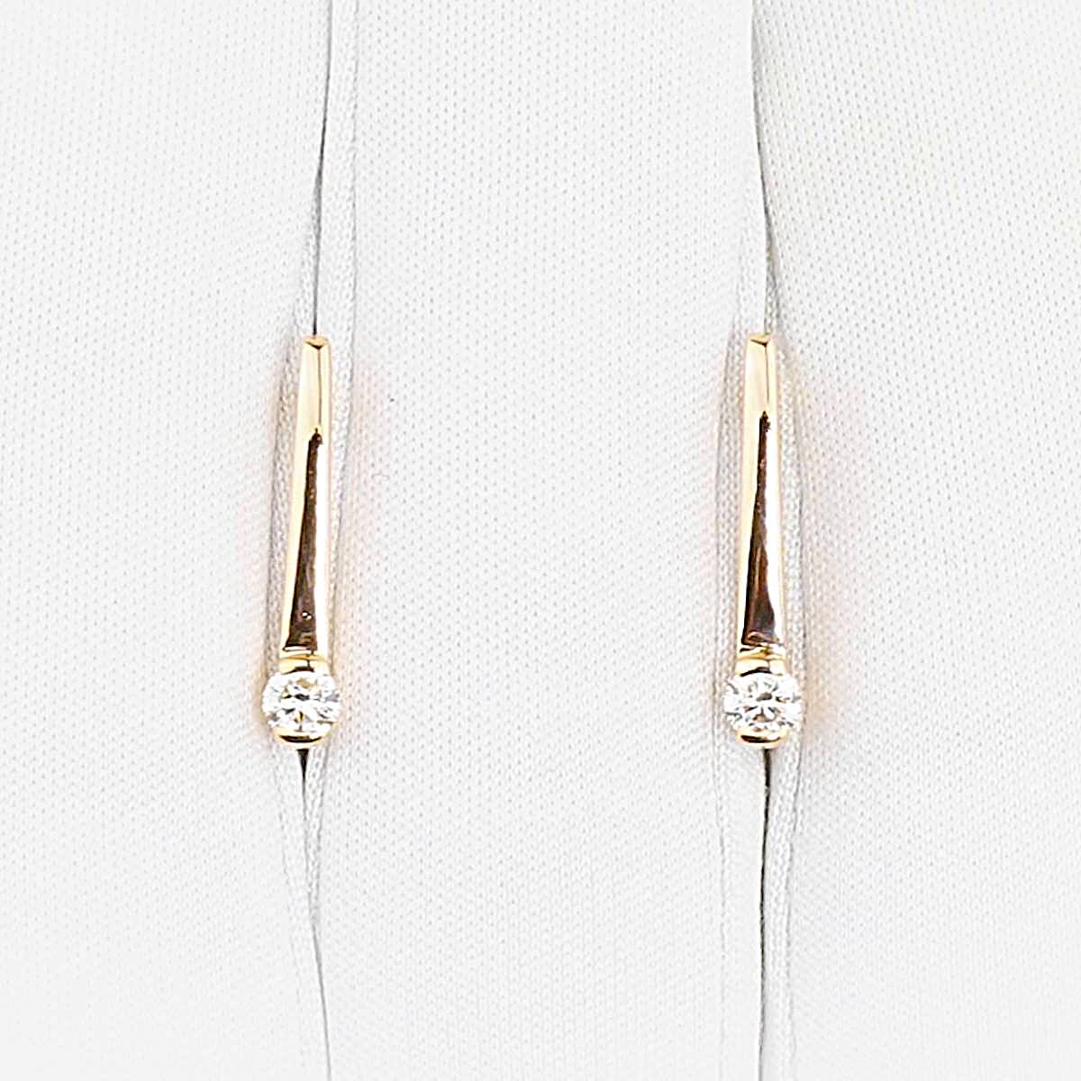 Серьги с бриллиантами из красного золота 585 пробы 1