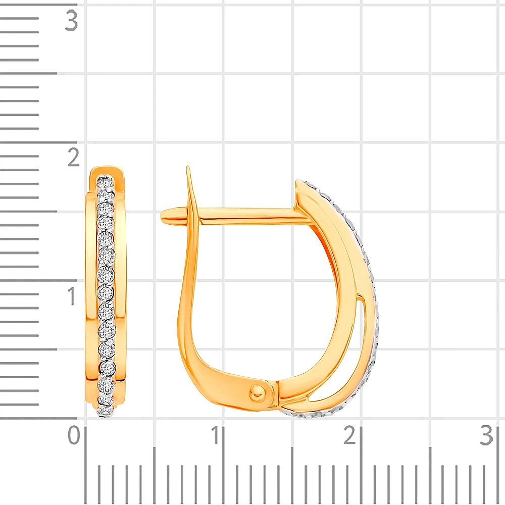 Серьги с бриллиантами из белого золота 585 пробы