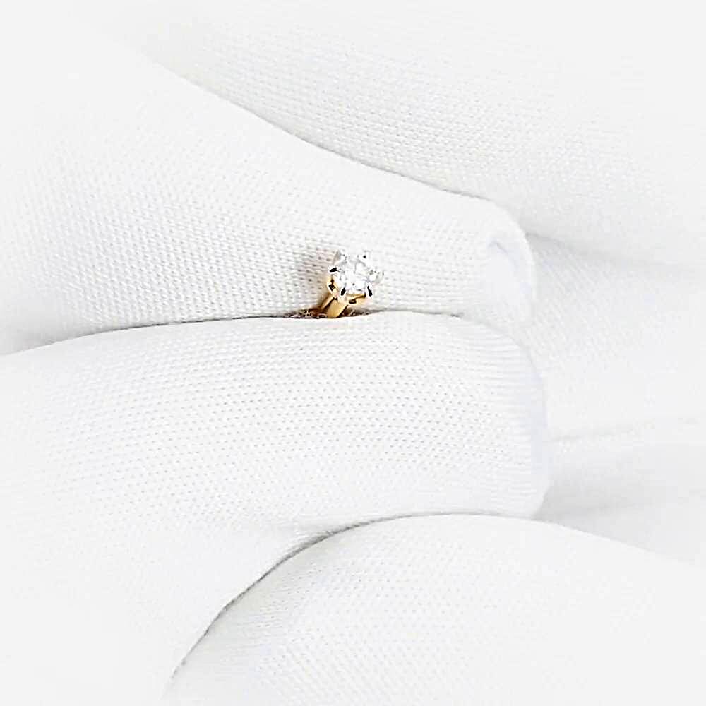 Серьга с бриллиантом из красного золота 585 пробы 1