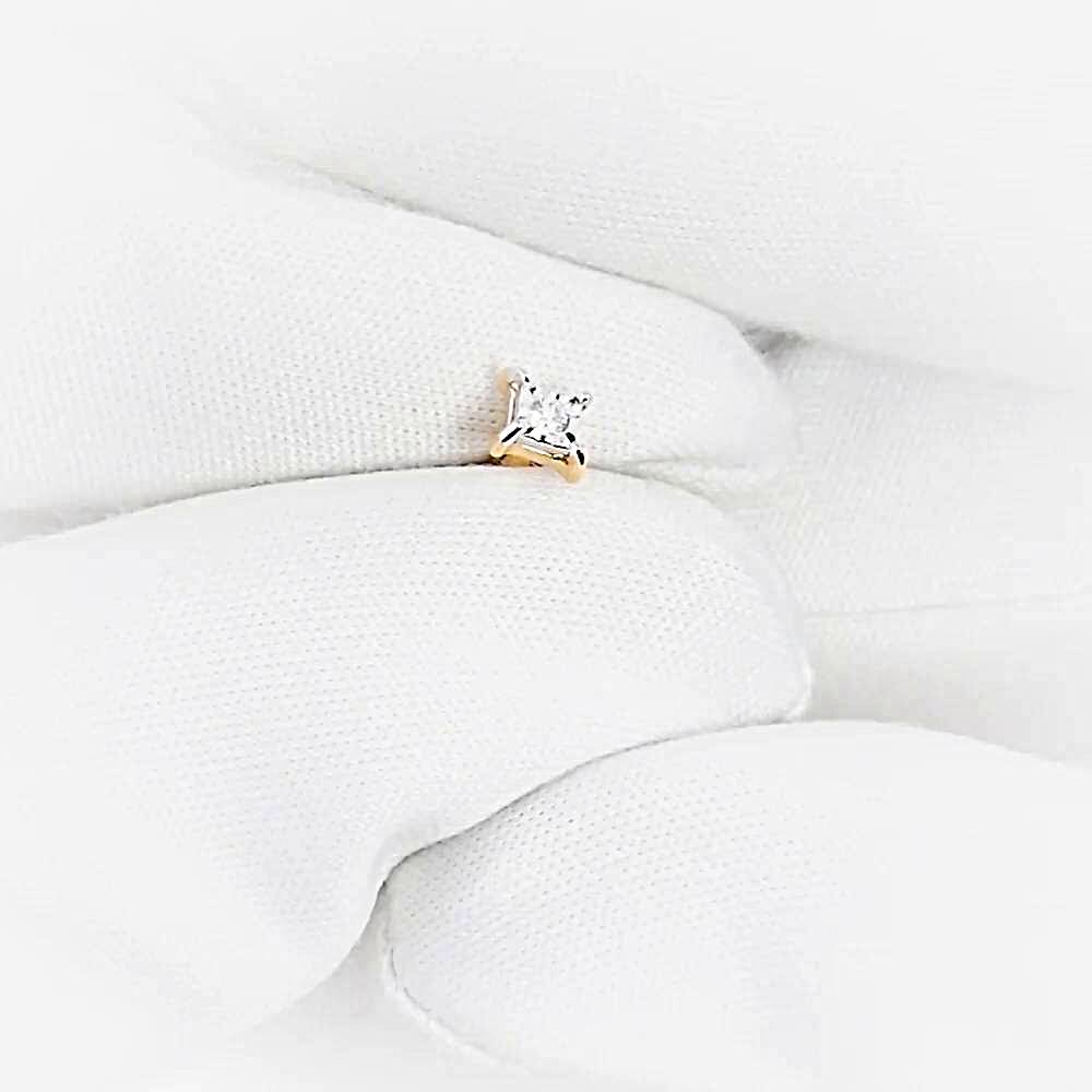 Серьга с бриллиантом из красного золота 585 пробы 1