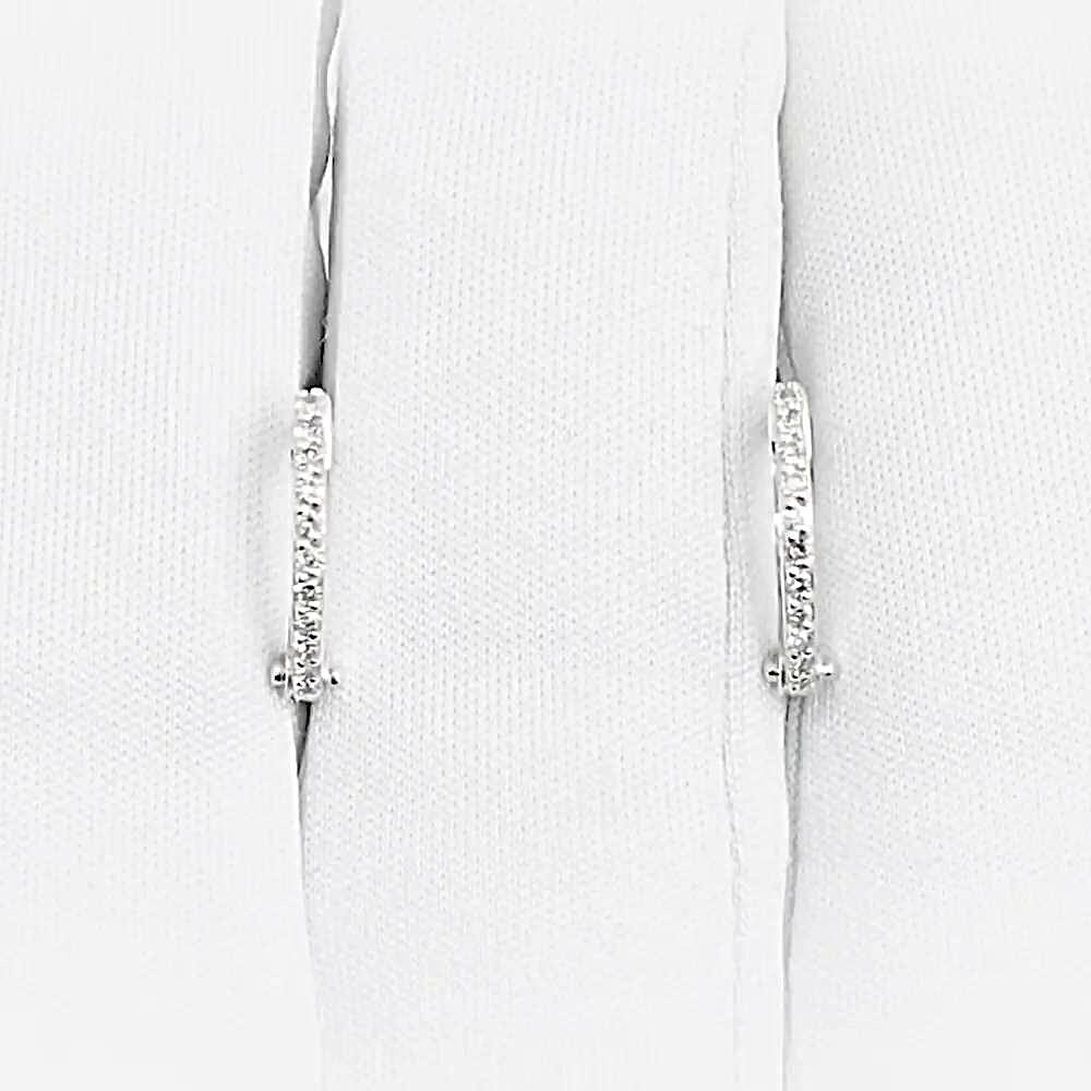 Серьги с бриллиантами из белого золота 585 пробы