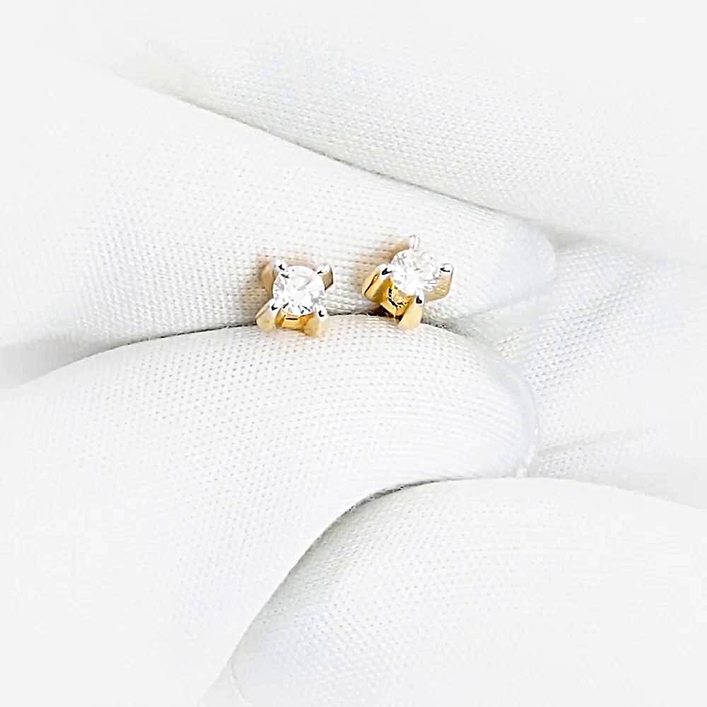 Серьги с бриллиантами из красного золота 585 пробы