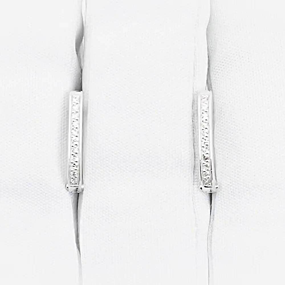 Серьги с бриллиантами из белого золота 585 пробы