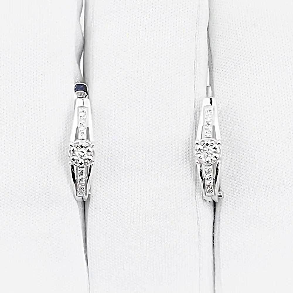 Серьги с бриллиантами из белого золота 585 пробы 1