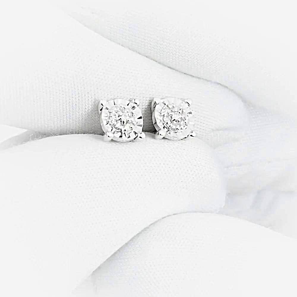 Серьги с бриллиантами из белого золота 585 пробы 1