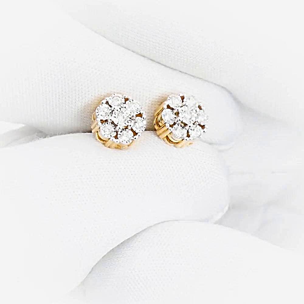 Серьги с бриллиантами из красного золота 585 пробы