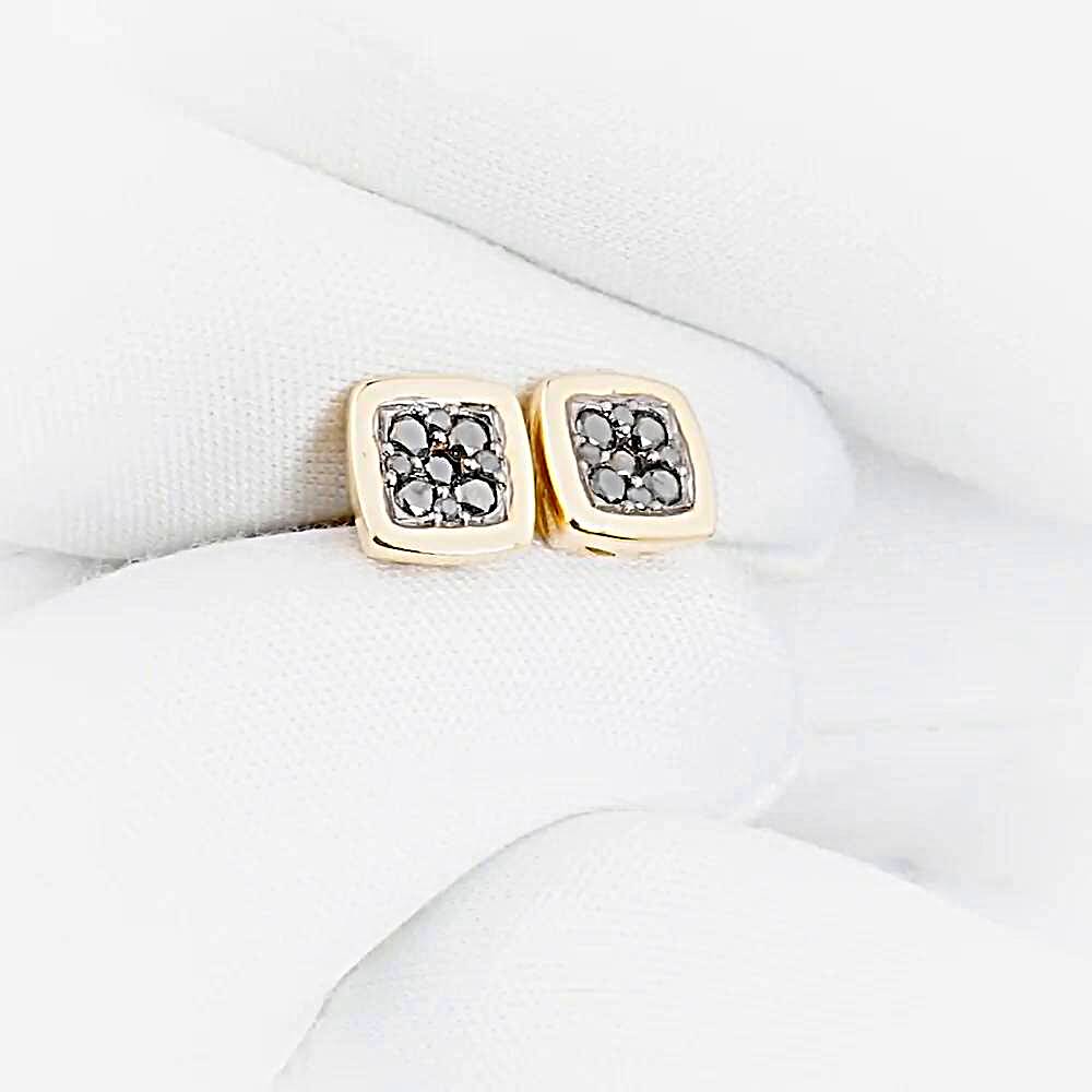 Серьги с бриллиантами из красного золота 585 пробы