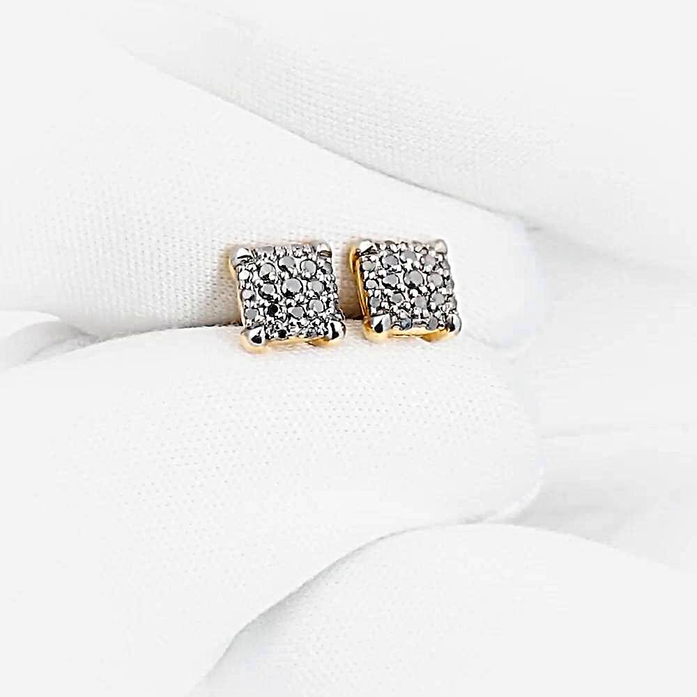 Серьги с бриллиантами из красного золота 585 пробы