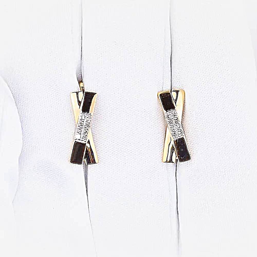 Серьги с бриллиантами из белого золота 585 пробы 1